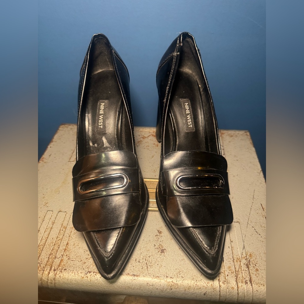 Nine West Zoro Patent Leather Loafer Pumps 7.5